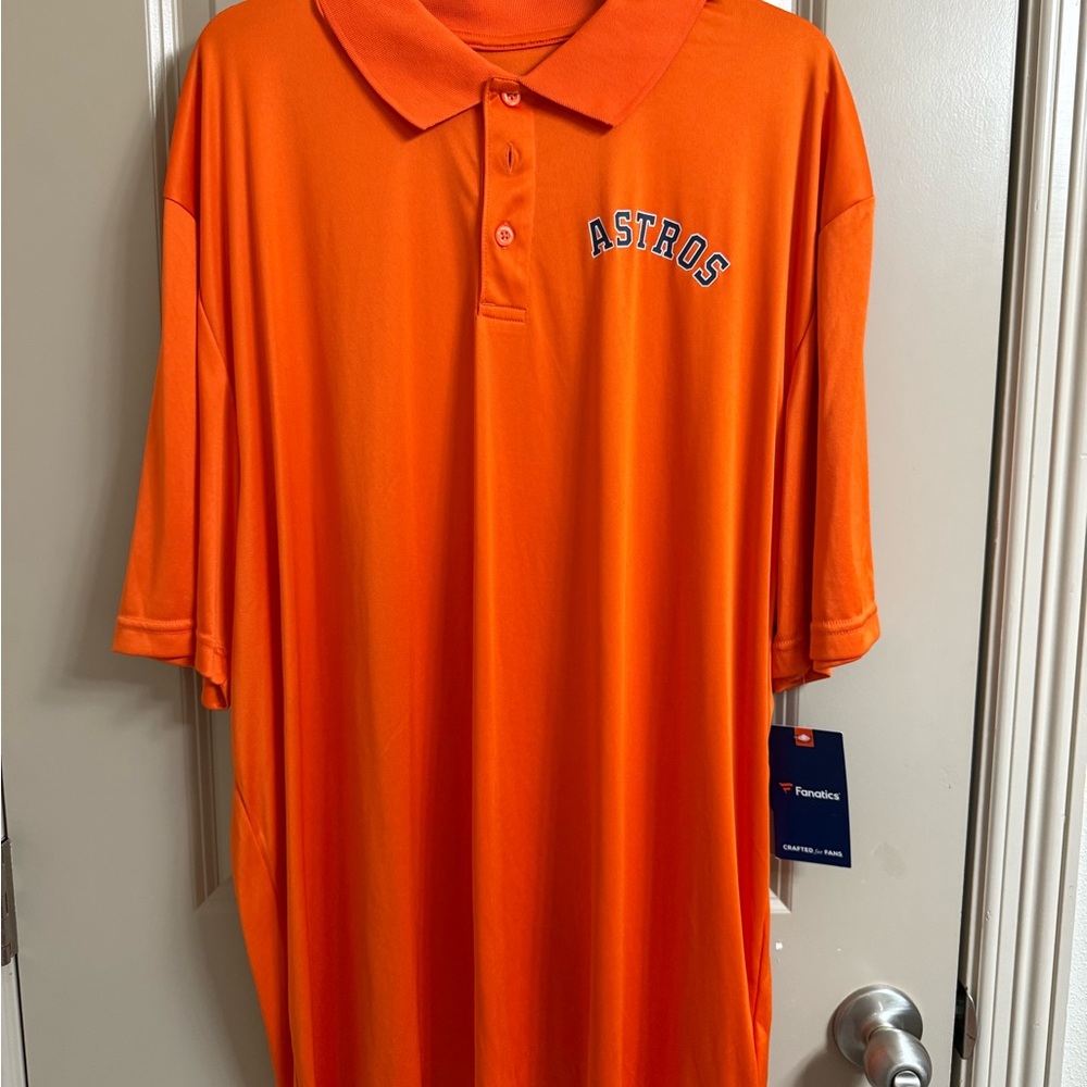 Fanatics Bright Orange Astros Polo Shirt